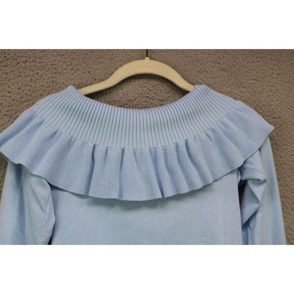 Lilly Pulitzer Siesta Long Sleeve Ruffle Off the Shoulders Sweater-Size Small - Picture 10 of 10